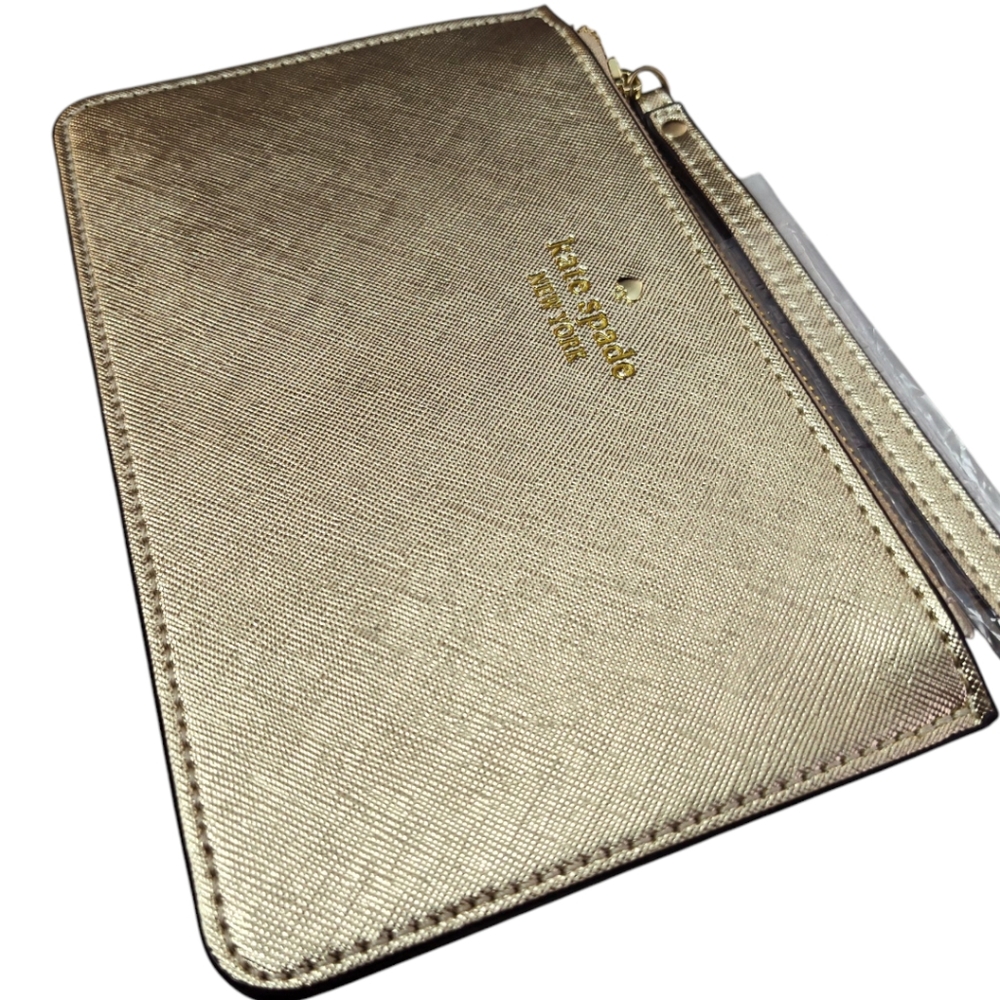 🆕 Kate Spade Wristlets Bundle: Shimmering Gold And Red - Picture 3 of 11